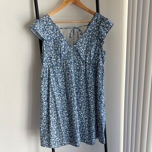 SHEIN Blue Floral Mini Dress
